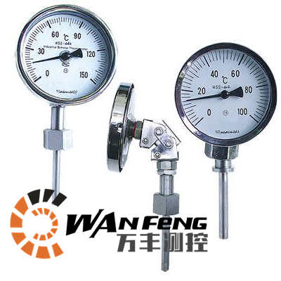 WSS-481萬向型雙金屬溫度計，WSS-481F防腐雙金屬溫度計